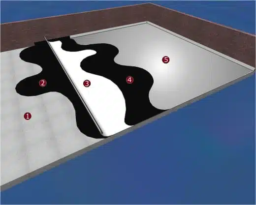 Sistema de impermeabilización para terraza no transitable, emulsión asfáltica, impermeabilizante asfáltico base agua, malla de refuerzo para impermeabilizar, pintura bituminosa de aluminio