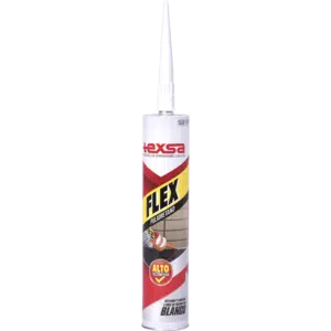 Sellante impermeabilizante y adhesivo de poliuretano Texsa Flex Blanco para sello de fisuras constructivas, juntas de contracción, pegado de tejas para evitar filtraciones de agua