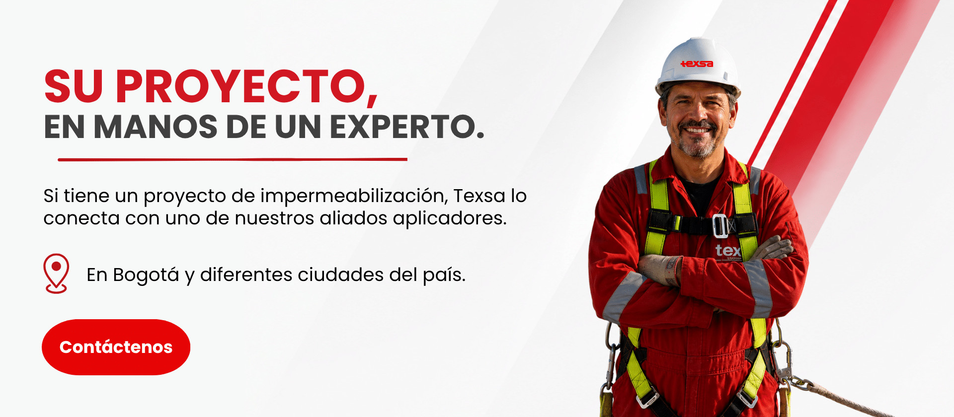 Proyecto de impermeabilización con aplicador aliado de Texsa
