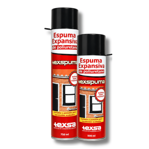 Espuma expansiva de poliuretano Texspuma Texsa para sellar, rellenar y aislar